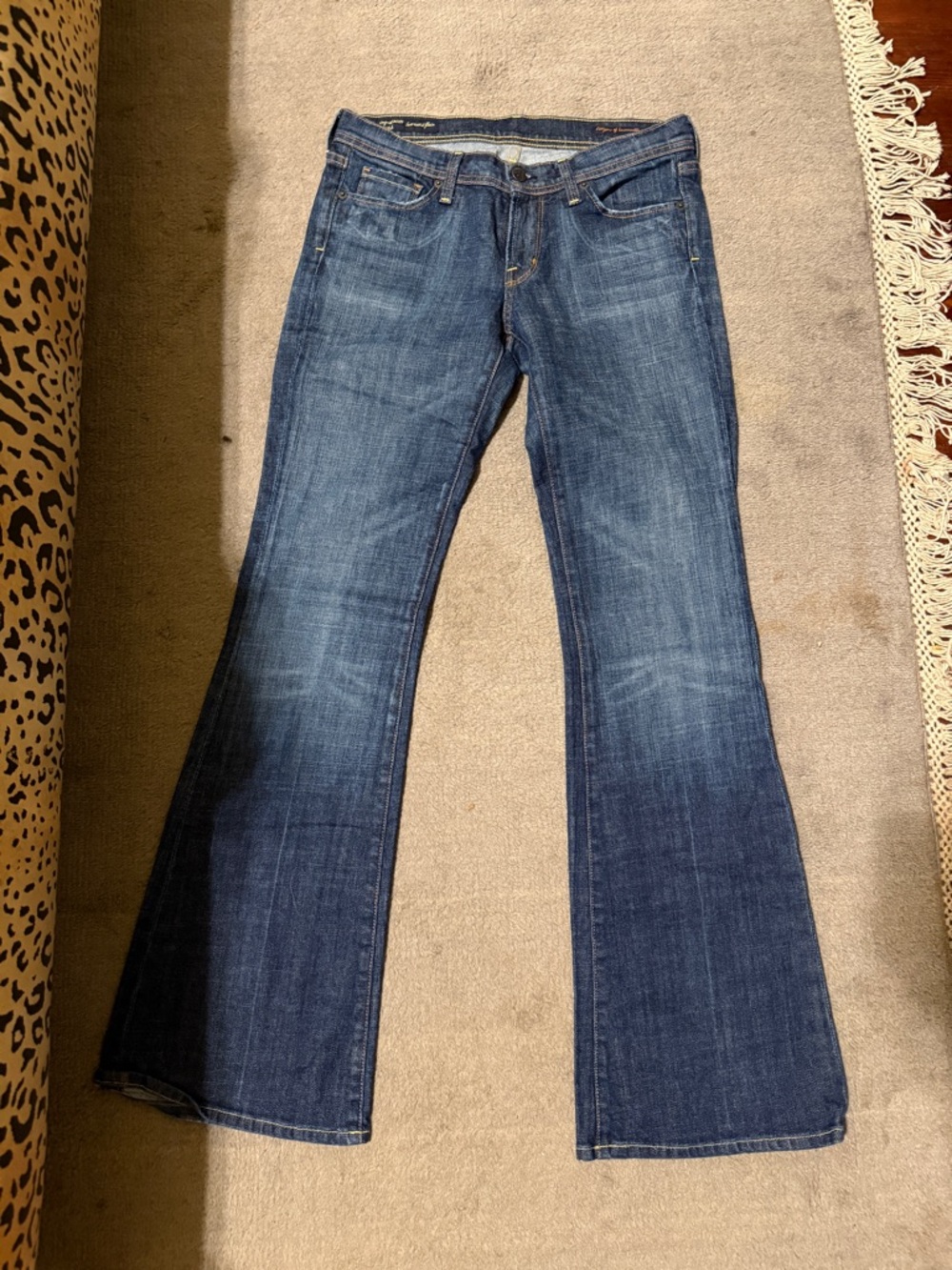 Citizens of Humanity Ingrid Low Waist Flare Jeans Size 28 Stretch Medium Wash